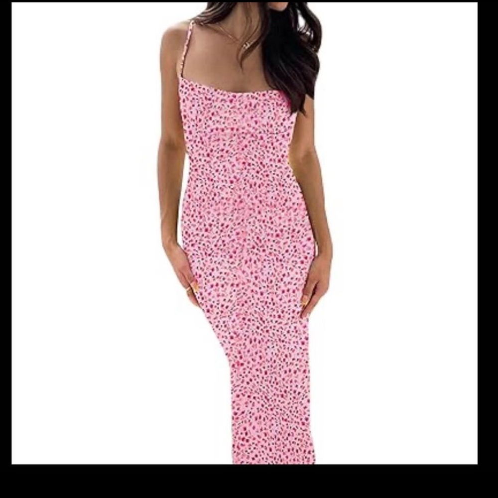 Pink long dress